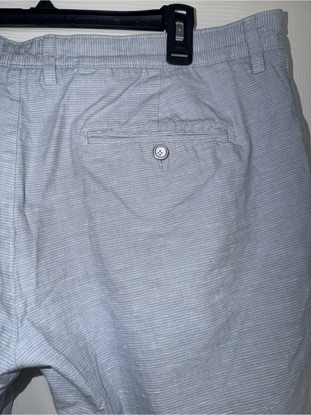 Rodd & Gunn men’s blue and white striped pattern shorts size 40 woven in Italy
